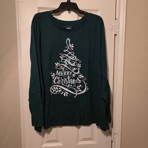 Green Christmas Tree Long Sleeve Shirt